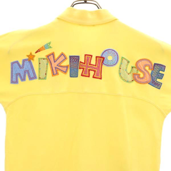 mikihouse ミキハウス 日本製 バックロゴ刺繍 半袖 ポロシャツ LM イエロー系 レディース