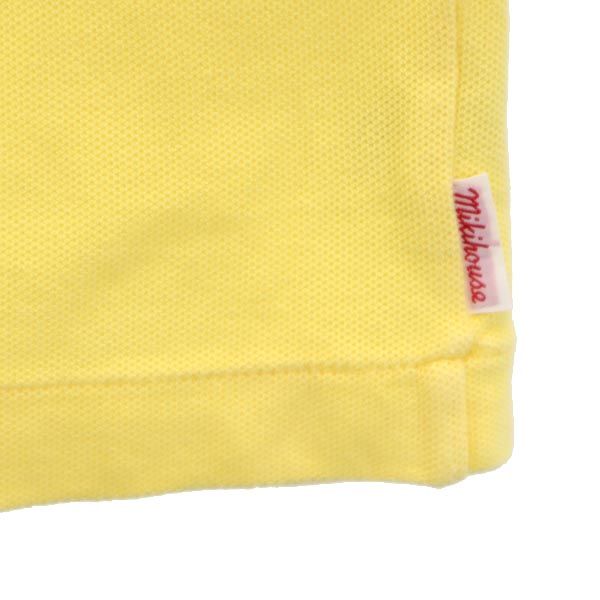 mikihouse ミキハウス 日本製 バックロゴ刺繍 半袖 ポロシャツ LM イエロー系 レディース