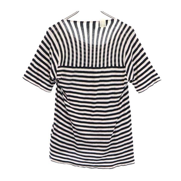 N.HOOLYWOOD エヌハリウッド 日本製 ボーダー 半袖 カットソー 36 白系 Tシャツ レディース