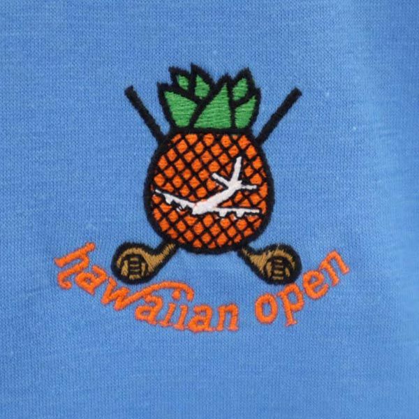 Pickering ピカリング 80s 90s USA製 ヴィンテージ 刺繍入り 半袖 ポロシャツ S 青 ゴルフ メンズ