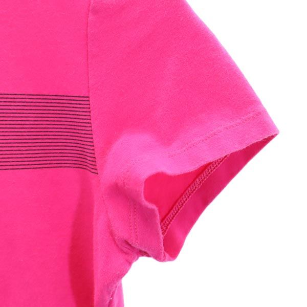 ARMANI JEANS アルマーニジーンズ イタリア製 ロゴプリント 半袖 Tシャツ 36 ピンク レディース