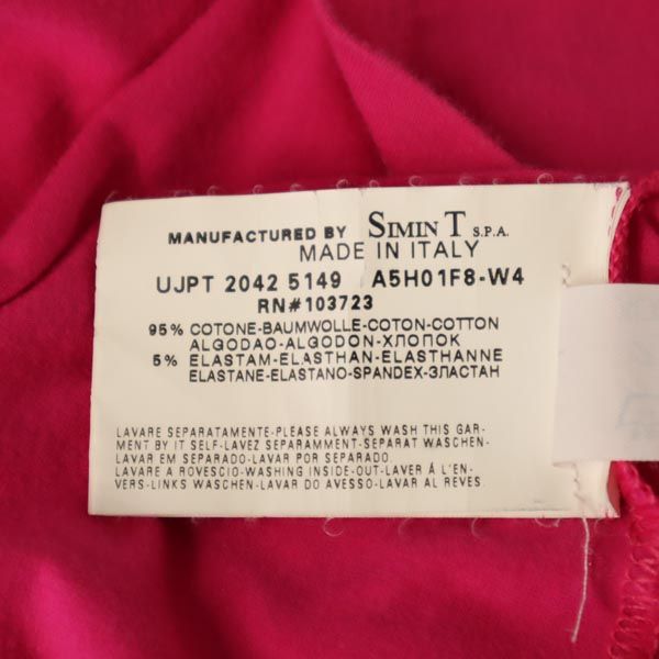 ARMANI JEANS アルマーニジーンズ イタリア製 ロゴプリント 半袖 Tシャツ 36 ピンク レディース