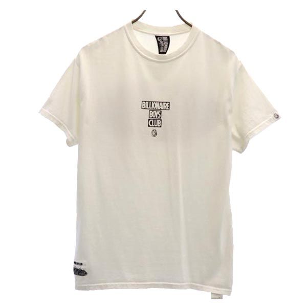Billionaire Boys Club ビリオネアボーイズクラブ ハイチ製 バック ロゴ プリント 半袖 Tシャツ M 白系 メンズ