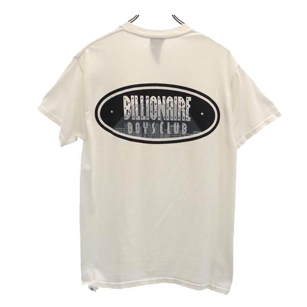 Billionaire Boys Club ビリオネアボーイズクラブ ハイチ製 バック ロゴ プリント 半袖 Tシャツ M 白系 メンズ