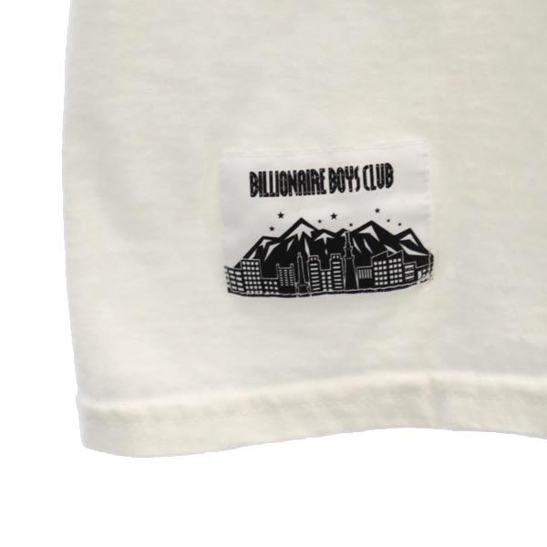 Billionaire Boys Club ビリオネアボーイズクラブ ハイチ製 バック ロゴ プリント 半袖 Tシャツ M 白系 メンズ