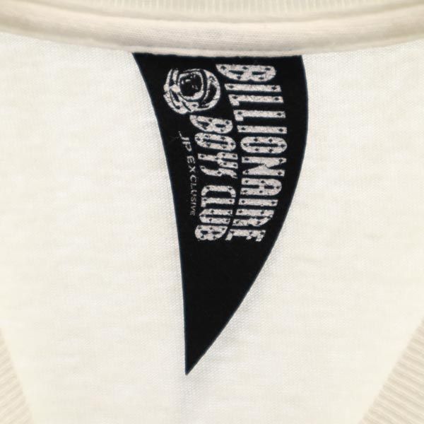 Billionaire Boys Club ビリオネアボーイズクラブ ハイチ製 バック ロゴ プリント 半袖 Tシャツ M 白系 メンズ