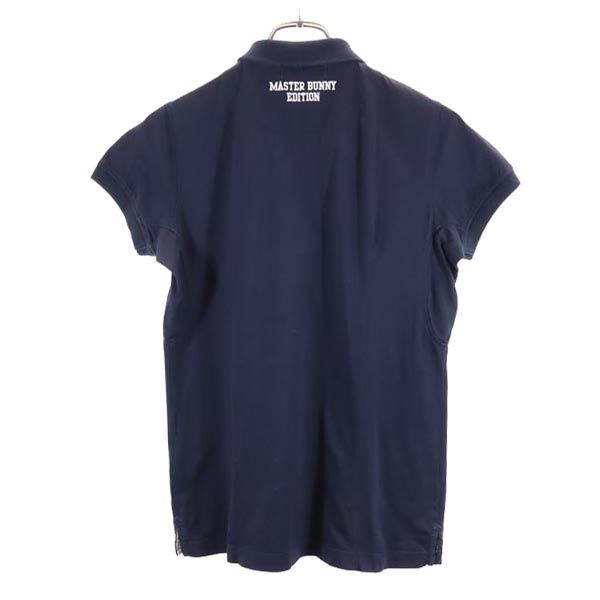 MASTER BUNNY EDITION マスターバニーエディション 日本製 ワンポイントワッペン ゴルフ 半袖 ポロシャツ 1 ネイビー レディース
