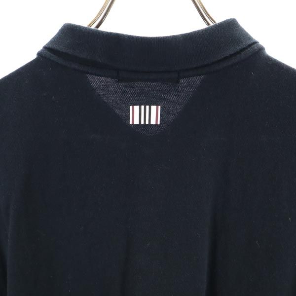 BURBERRY BLACK LABEL バーバリーブラックレーベル 三陽商会 ワンポイント刺繍 半袖 ポロシャツ 2 黒 メンズ