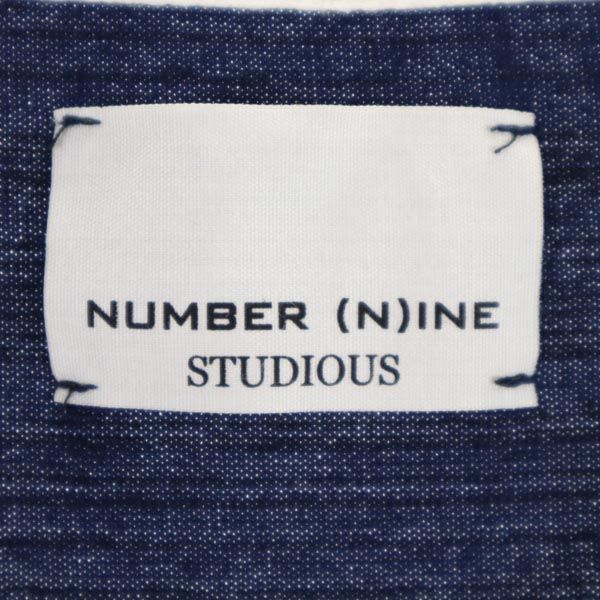 NUMBER(N)INE ナンバーナイン 日本製 ボーダー調柄 半袖 Tシャツ 1 紺系 ニット カットソー メンズ