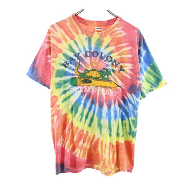 GILDAN ギルダン 総柄 半袖 Tシャツ M クルーネック メンズ