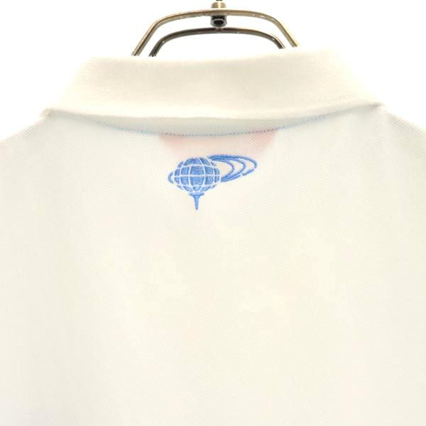 BEAMS ビームス 日本製 ゴルフ ノースリーブ ポロシャツ M 白 鹿の子 レディース