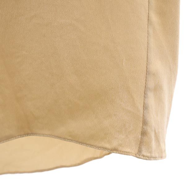 Chloe クロエ シルク 半袖 カットソー 34 キャメル レディース