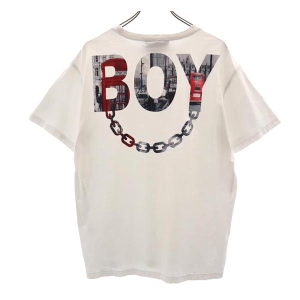BOY LONDON ボーイロンドン バックプリント 半袖 Tシャツ M ホワイト系 メンズ