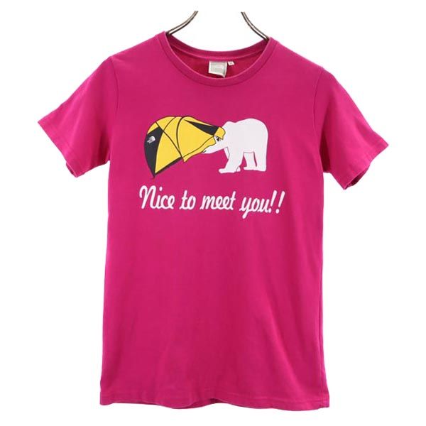 THE NORTH FACE ノースフェイス NTW3473X ロゴ 半袖 Tシャツ M ピンク系 アウトドア レディース