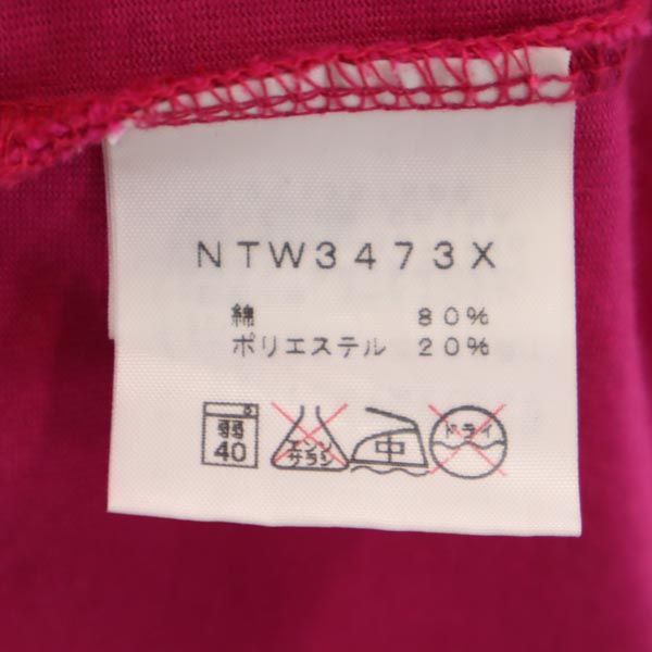 THE NORTH FACE ノースフェイス NTW3473X ロゴ 半袖 Tシャツ M ピンク系 アウトドア レディース