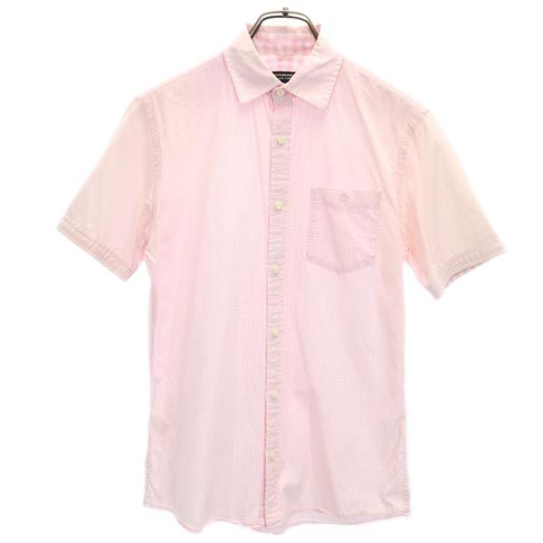 BURBERRY BLACK LABEL バーバリーブラックレーベル 三陽商会 チェック柄 半袖 シャツ 1 ピンク系 メンズ