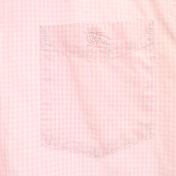 BURBERRY BLACK LABEL バーバリーブラックレーベル 三陽商会 チェック柄 半袖 シャツ 1 ピンク系 メンズ