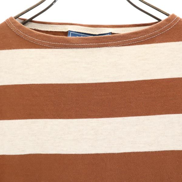 SAINT JAMES セントジェームス ボーダー 半袖 Tシャツ XXS ブラウン系 レディース