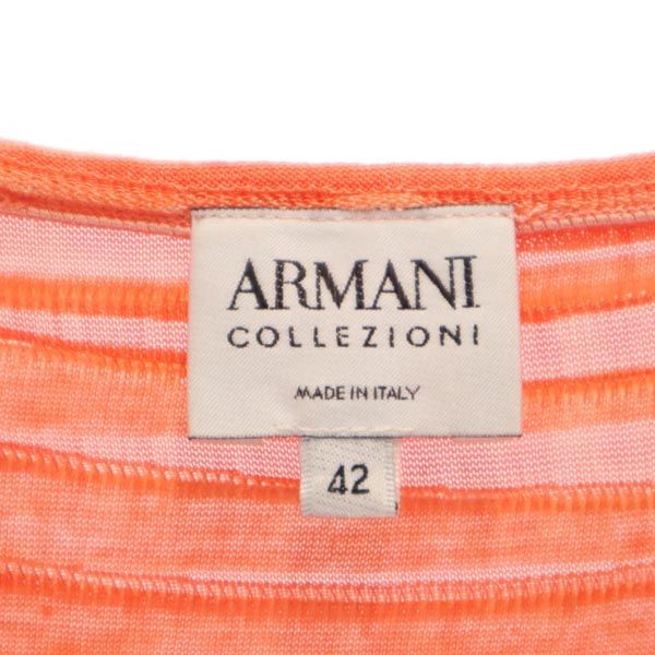 ARMANI アルマーニ 半袖 カットソー 42 オレンジ レディース