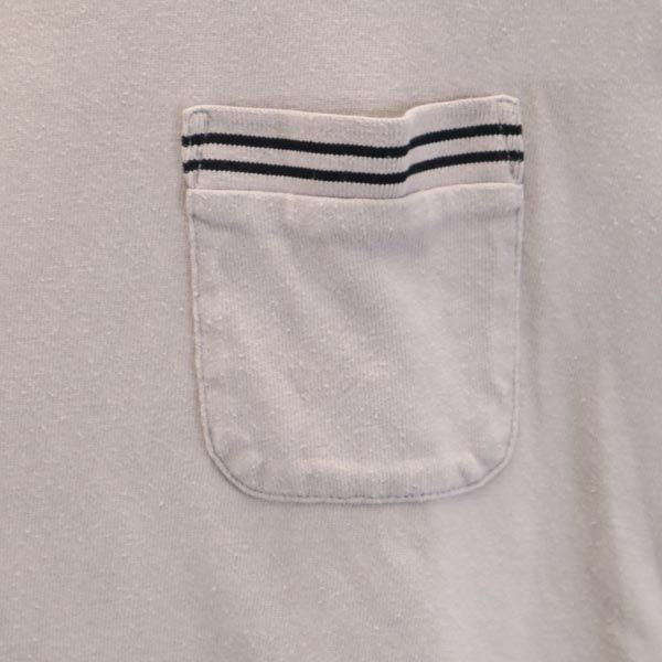 A BATHING APE アベイシングエイプ 日本製 ロゴ刺繍 半袖 Tシャツ S グレー系 胸ポケット レディース