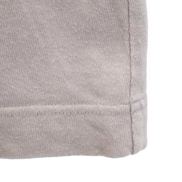 A BATHING APE アベイシングエイプ 日本製 ロゴ刺繍 半袖 Tシャツ S グレー系 胸ポケット レディース