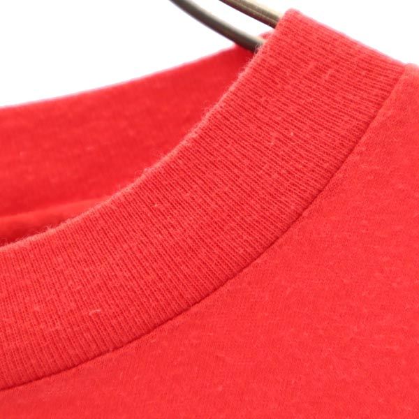 Hanes ヘインズ 80s 90s USA製 ヴィンテージ プリント 半袖 Tシャツ M レッド系 レディース