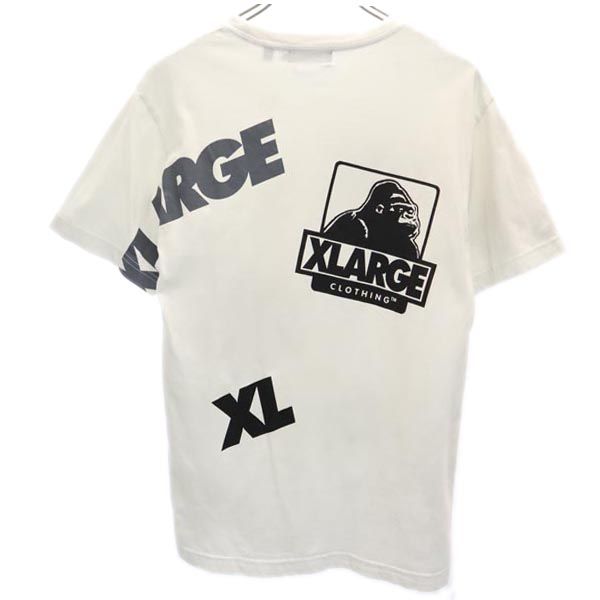 XLARGE エクストララージ ロゴプリント 半袖 Tシャツ S ホワイト系 メンズ