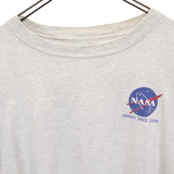 NASA ナサ 90s オールド バックプリント 半袖 Tシャツ グレー系 メンズ