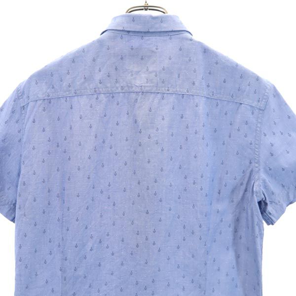 ARMANI EXCHANGE アルマーニエクスチェンジ 総柄 半袖 シャツ S ブルー系 メンズ