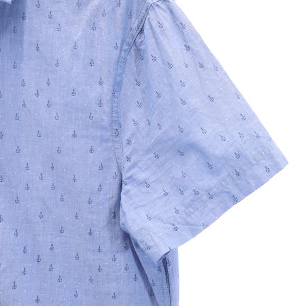 ARMANI EXCHANGE アルマーニエクスチェンジ 総柄 半袖 シャツ S ブルー系 メンズ