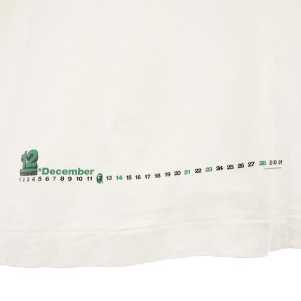 A BATHING APE アベイシングエイプ 日本製 プリント 半袖 Tシャツ L 白 メンズ