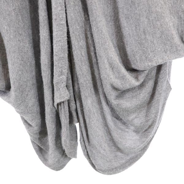 LANVIN en Bleu ランバンオンブルー 長袖 ニット カーディガン 38 グレー ドルマンスリーブ バックリボン レディース