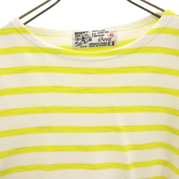 フィールズダルボー フランス製 ボーダー 半袖 Tシャツ M イエロー系 Fileuse d’Arvor メンズ