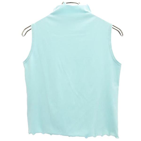 FOXEY NEW YORK フォクシーニューヨーク 日本製 ノースリーブ カットソー 40 ブルー系 レディース