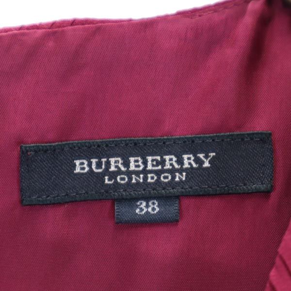 BURBERRY バーバリー 日本製 三陽商会 ノースリーブ カットソー 38 パープル系 レディース