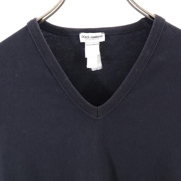 ドルチェアンドガッバーナ 半袖 Vネック Tシャツ EU S ブラック系 DOLCE&GABBANA レディース