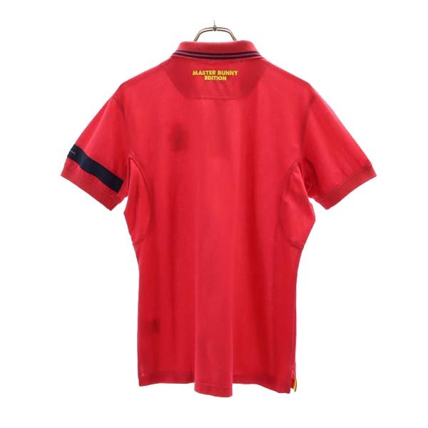 MASTER BUNNY EDITION マスターバニーエディション 日本製 ゴルフ 半袖 ポロシャツ 4 赤 メンズ