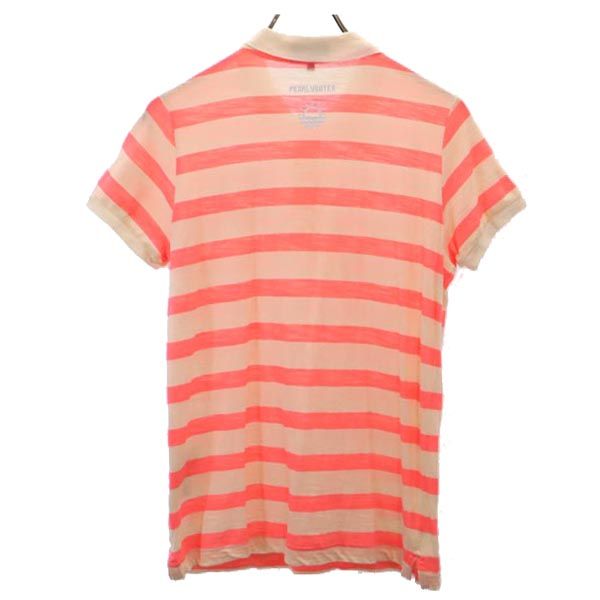 PEARLY GATES パーリーゲイツ 日本製 ボーダー ゴルフ 半袖 ポロシャツ 1 ピンク系 レディース