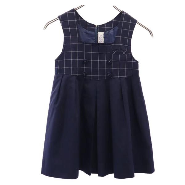 GIVENCHY ジバンシィ ノースリーブ ワンピース ネイビー系 バックジップ キッズ