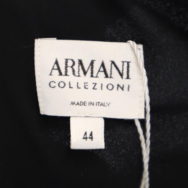 ARMANI COLLEZIONI アルマーニコレッツォーニ シルク タンクトップ 44 ブラック系 カットソー バックジップ レディース