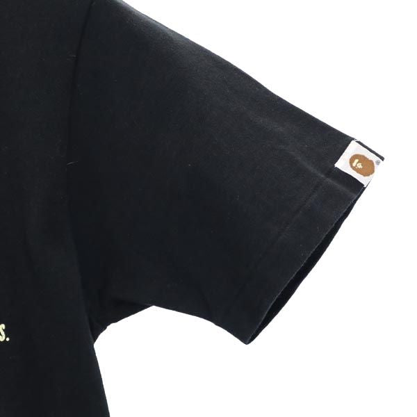 A BATHING APE アベイシングエイプ プリント 半袖 Tシャツ XS ブラック系 レディース