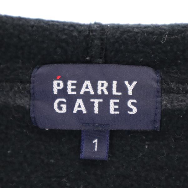 PEARLY GATES パーリーゲイツ 日本製 ボーダー ゴルフ 7分袖 チュニック 1 グレー系 レディース