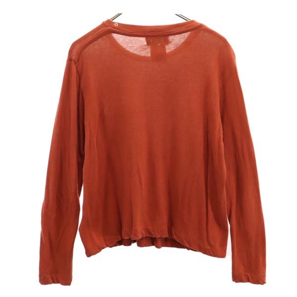 YAECA ヤエカ 日本製 長袖 Tシャツ M ブラウン系 胸ポケット ロンT メンズ