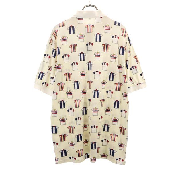 PEARLY GATES パーリーゲイツ 日本製 ゴルフ 半袖 ポロシャツ 2 ホワイト系 鹿の子 メンズ