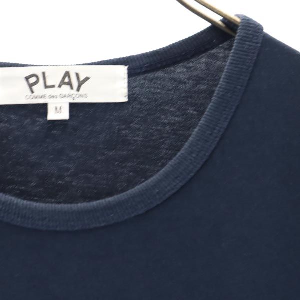 プレイコムデギャルソン 2009年 日本製 プリント 半袖 Tシャツ M ネイビー系 PLAY COMME des GARCONS レディース
