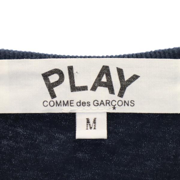 プレイコムデギャルソン 2009年 日本製 プリント 半袖 Tシャツ M ネイビー系 PLAY COMME des GARCONS レディース