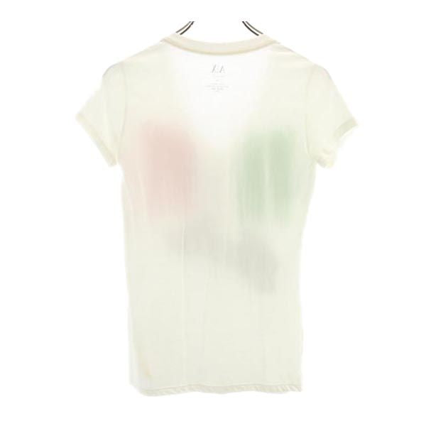 ARMANI EXCHANGE アルマーニエクスチェンジ 半袖 Vネック Tシャツ S ホワイト系 レディース