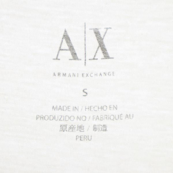 ARMANI EXCHANGE アルマーニエクスチェンジ 半袖 Vネック Tシャツ S ホワイト系 レディース