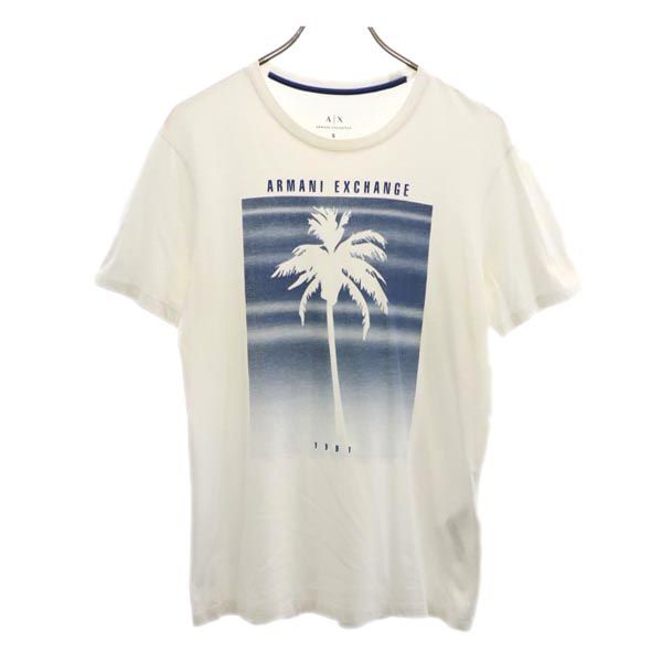ARMANI EXCHANGE アルマーニエクスチェンジ プリント 半袖 Tシャツ S 白系 メンズ