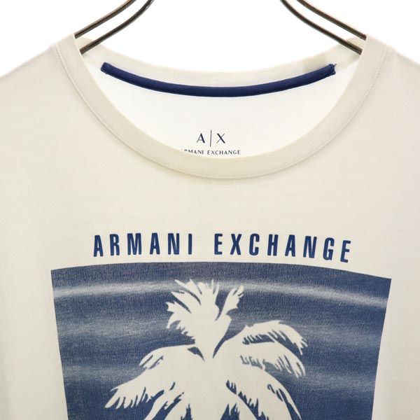 ARMANI EXCHANGE アルマーニエクスチェンジ プリント 半袖 Tシャツ S 白系 メンズ